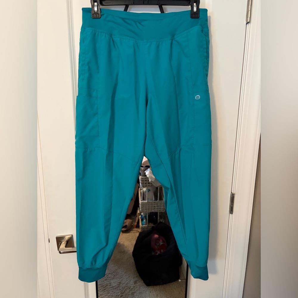 WonderWink Women's Modern Fit Teal Scrub Pants
